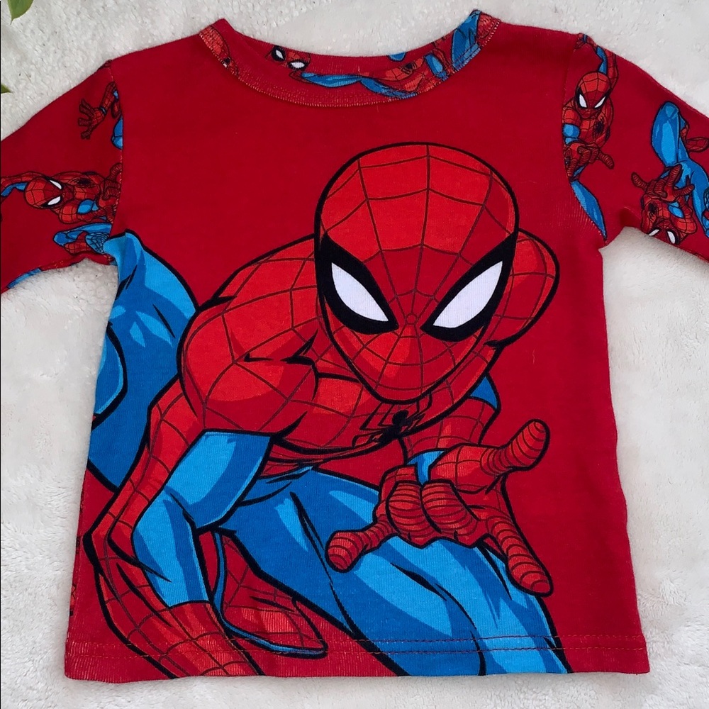 Spider-Man Pajama Set 2T EUC Marvel Spiderman - Picture 2 of 7